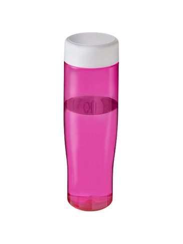 H2O Active® Tempo 700 ml screw cap water bottle, różowy / biały