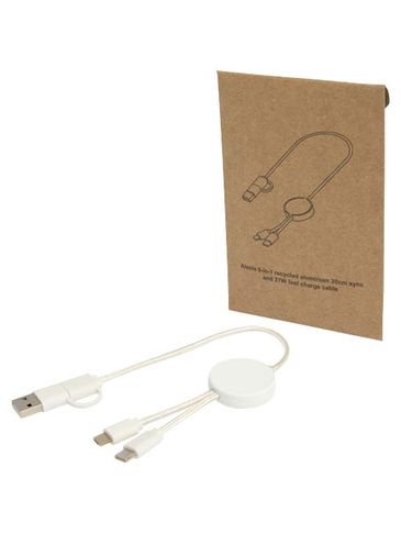 Citala kabel do synchronizacji danych i szybkiego ładowania 5 w 1 27 W o długości 30 cm z tworzyw sztucznych pochodzących z recyklingu, biały