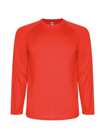Męska koszulka sportowa Montecarlo z długim rękawem, czerwony