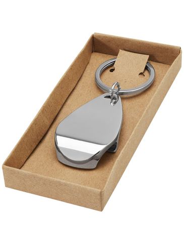 Brelok otwieracz do butelek, srebrny