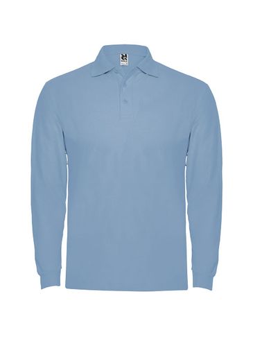 Estrella koszulka męska polo z długim rękawem, błękitny