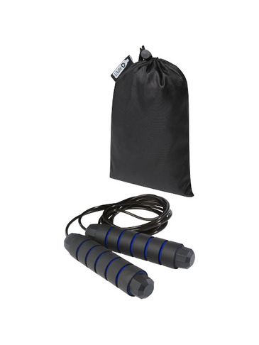 Miękka skakanka Austin w woreczku z plastiku PET z recyklingu, błękit królewski