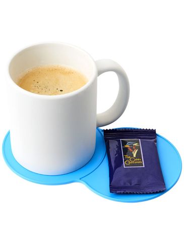 Podkładka podwójna wykonana z tworzywa sztucznego Sidekick, niebieski