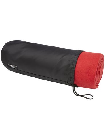 Koc polarowy z plastiku z recyklingu Willow, czerwony