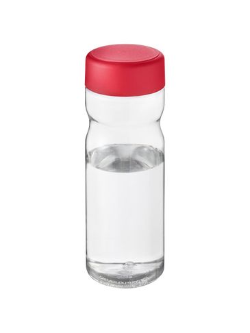 H2O Active® Base 650 ml screw cap water bottle, przezroczysty / czerwony