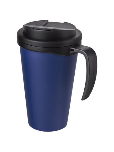Americano® Grande 350 ml mug with spill-proof lid, niebieski / czarny