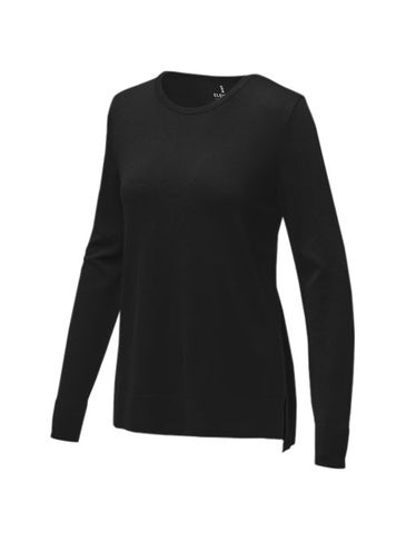 Damski sweter z okrągłym dekoltem Merrit, czarny