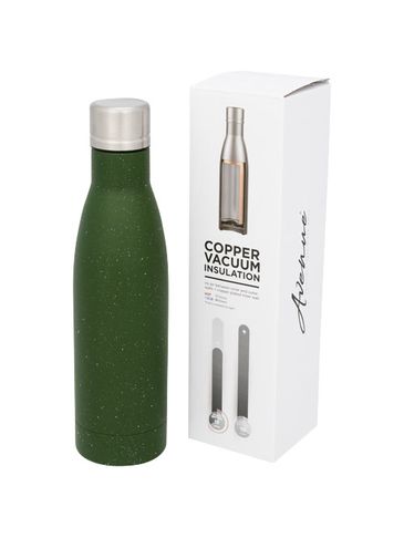 Vasa cętkowana butelka z miedzianą izolacją próżniową o pojemności 500 ml, zielony