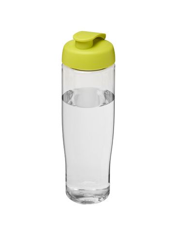 Bidon H2O Tempo® o pojemności 700 ml z wieczkiem zaciskowym, przezroczysty / limonka