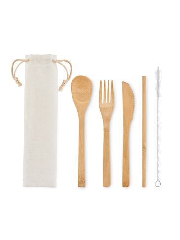 SETSTRAW - Bambusowe sztućce + słomka