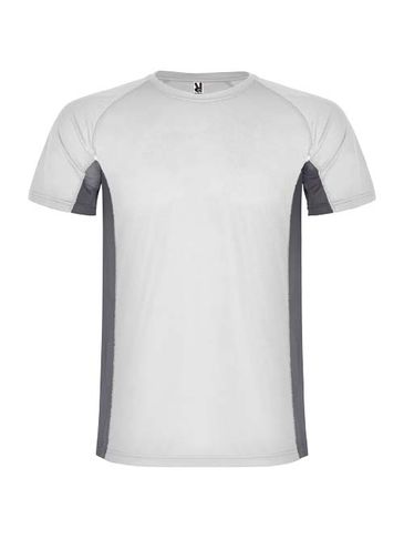 Shanghai sportowa koszulka dziecięca z krótkim rękawem, biały / dark lead