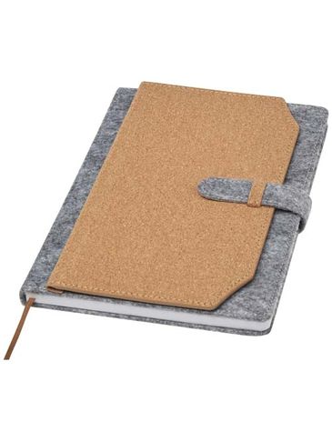 Viviana notatnik A5 z filcu i korka pochodzącego z recyklingu, piasek pustyni