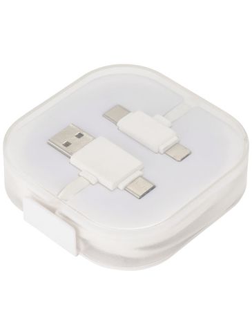 Kabel do ładowania z etui Colour-Pop, biały