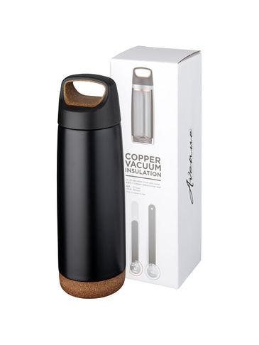Próżniowo izolowany miedziany bidon Valhalla o pojemności 600ml, czarny