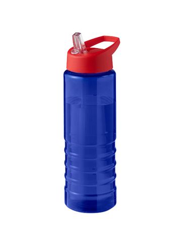 H2O Active® Eco Treble bidon z pokrywką z tutką o pojemności 750 ml , niebieski / czerwony