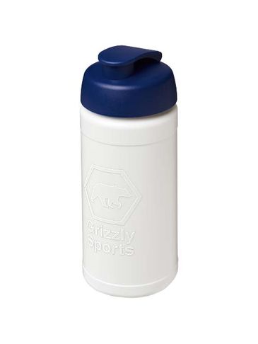 Baseline bidon o pojemności 500 ml z wieczkiem zaciskowym, biały / niebieski