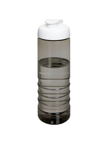 H2O Active® Eco Treble bidon z otwieraną pokrywką o pojemności 750 ml, ciemnografitowy / biały