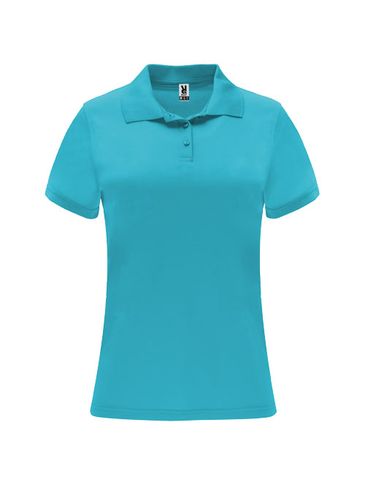 Monzha sportowa koszulka damska polo z krótkim rękawem, turkusowy