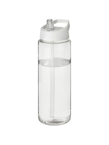Bidon H2O Vibe o pojemności 850 ml z wieczkiem z dzióbkiem, przezroczysty / biały