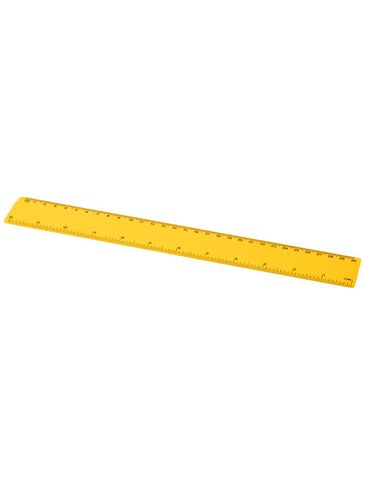 Refari linijka z tworzywa sztucznego pochodzącego z recyklingu o długości 30 cm, żółty