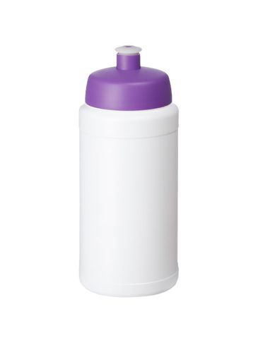Bidon Baseline® Plus o pojemności 500 ml z wieczkiem sportowym, biały / fioletowy