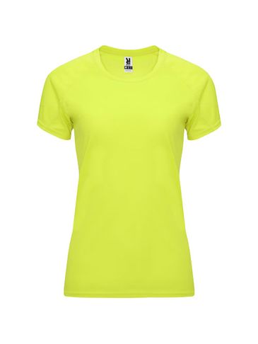 Bahrain sportowa koszulka damska z krótkim rękawem, fluor yellow