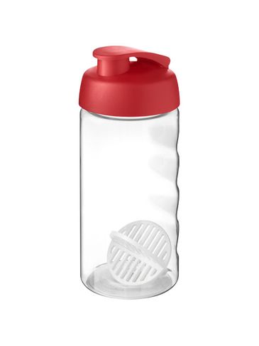 Shaker H2O Active Bop o pojemności 500ml, czerwony / przezroczysty