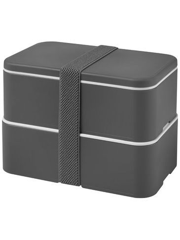 MIYO dwupoziomowe pudełko na lunch, szary / szary / szary
