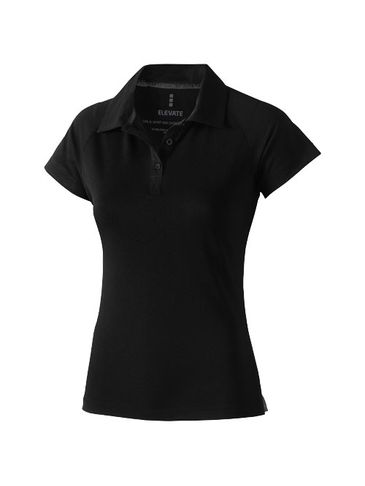 Damskie polo Ottawa z krótkim rękawem z dzianiny Cool Fit odprowadzającej wilgoć, czarny