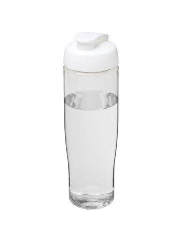 Bidon H2O Tempo® o pojemności 700 ml z wieczkiem zaciskowym, przezroczysty / biały