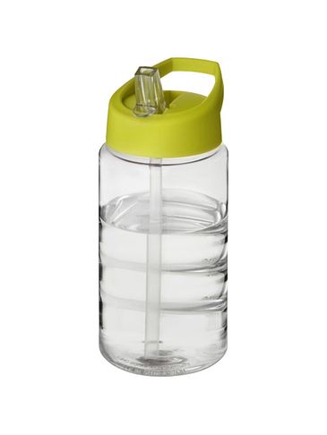 Bidon H2O Bop o pojemności 500 ml z wieczkiem z dzióbkiem, przezroczysty / limonka