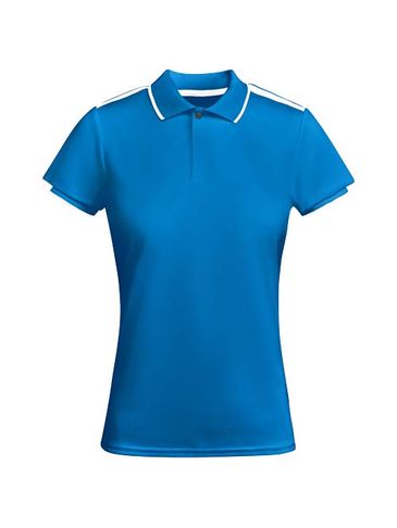 Tamil sportowa koszulka damska polo z krótkim rękawem, błękit królewski / biały