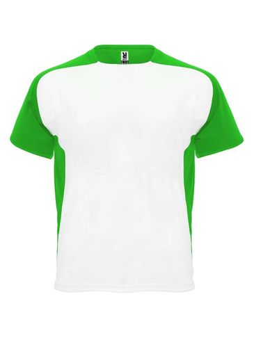 Bugatti sportowa koszulka dziecięca z krótkim rękawem, biały / zielona paproć