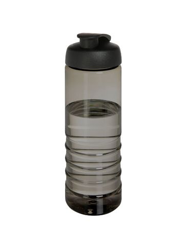 H2O Active® Eco Treble bidon z otwieraną pokrywką o pojemności 750 ml, ciemnografitowy / czarny