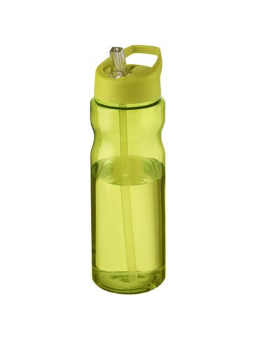 Bidon H2O Base® o pojemności 650 ml z wieczkiem z słomką, limonka / limonka
