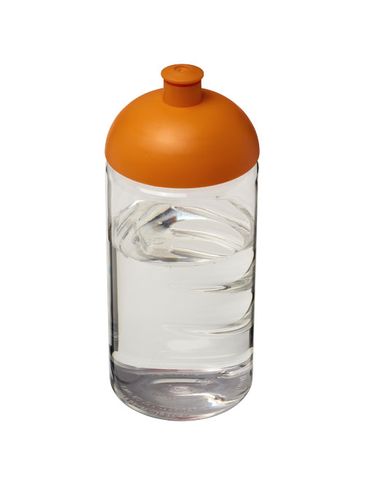 Bidon H2O Bop® o pojemności 500 ml z wypukłym wieczkiem, przezroczysty / pomarańczowy