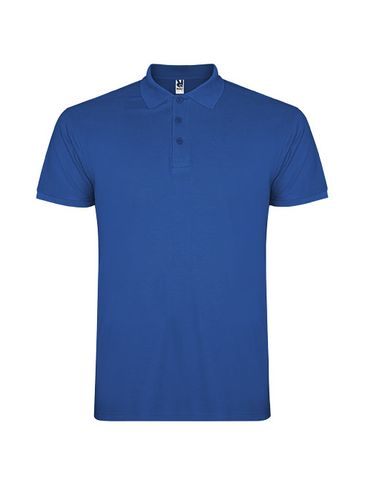 Star koszulka męska polo z krótkim rękawem, błękit królewski