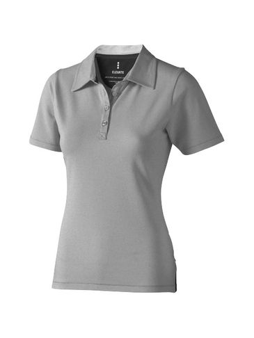 Damskie polo Markham z krótkim rękawem ze stretchu, szary melanż