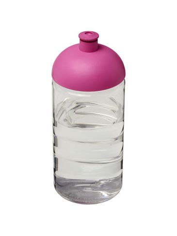 Bidon H2O Bop® o pojemności 500 ml z wypukłym wieczkiem, przezroczysty / różowy