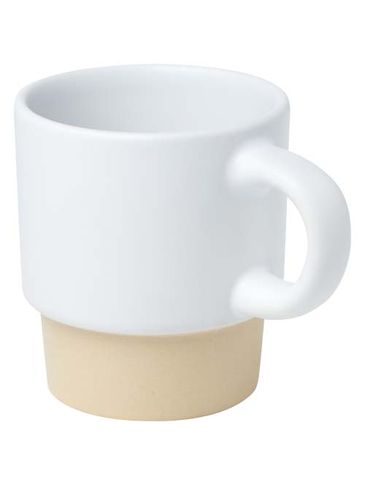 Olympia kubek do espresso z glinianym dnem, z możliwością układania w stosy, 130 ml, biały