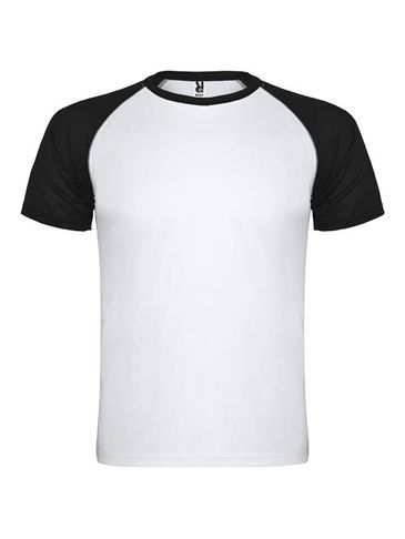 Indianapolis sportowa koszulka unisex z krótkim rękawem, biały / czarny