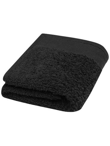 Chloe bawełniany ręcznik kąpielowy o gramaturze 550 g/m² i wymiarach 30 x 50 cm, czarny