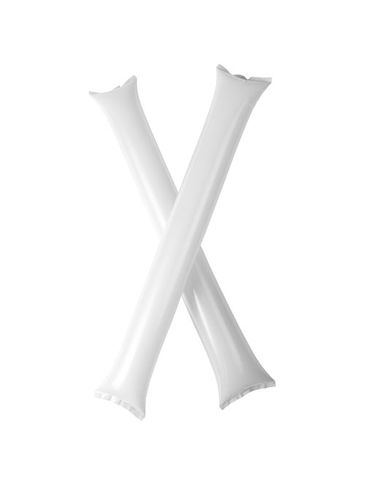 2-częściowe nadmuchiwane pałki do kibicowania Cheer, biały