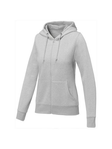 Theron damska bluza z kapturem zapinana na zamek , szary melanż