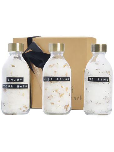 Wellmark Just Relax 3-częściowy zestaw soli do kąpieli, każda o pojemności 200 ml , przezroczysty bezbarwny
