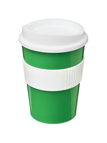 Kubek z serii Americano® Medio o pojemności 300 ml z uchwytem, zielony / biały