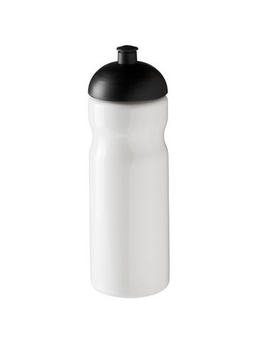 Bidon H2O Base® o pojemności 650 ml z wypukłym wieczkiem, biały / czarny
