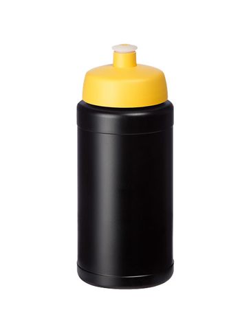 Baseline 500 ml butelka sportowa z recyklingu, żółty