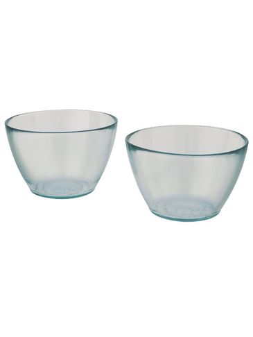 2-częściowy zestaw misek ze szkła z recyclingu Cuenc, przezroczysty bezbarwny