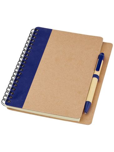 Notes z recyklingu z długopisem Priestly, piasek pustyni / granatowy